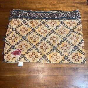 Mieko Mintz Cotton Kantha Stylish Reversible Scarf Wrap Rectangle